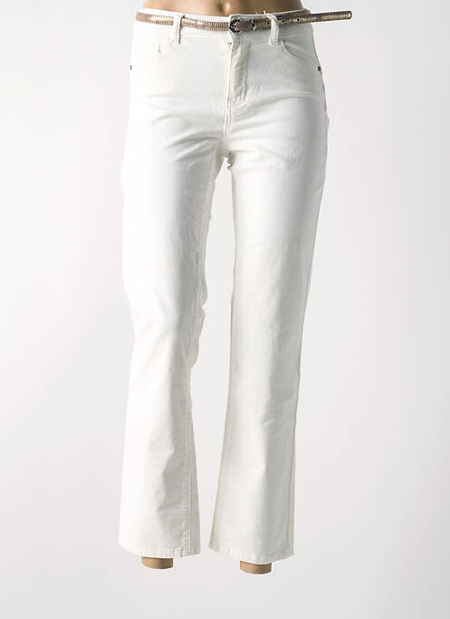 Pantalon slim ecru C'EST BEAU LA VIE pour femme