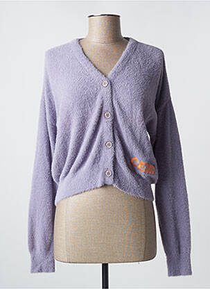 Gilet manches longues violet CEMI femme