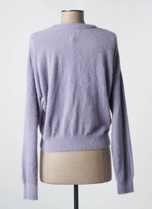 Gilet manches longues violet CEMI pour femme