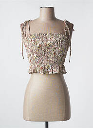 T-shirt beige MANGO femme