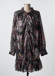 Robe mi-longue noir FOUDRE BY AURELIE VAN DAELEN femme