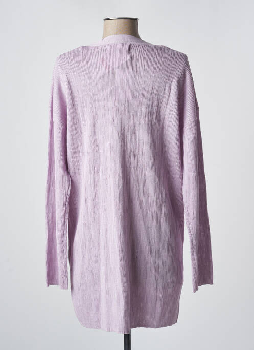 Gilet manches longues violet MANGO pour femme