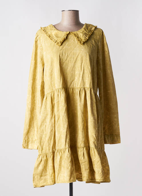 Robe mi-longue jaune NOISY MAY pour femme