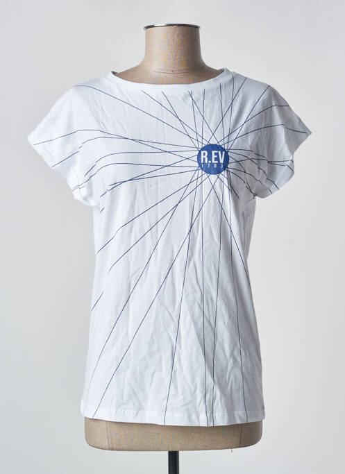 T-shirt blanc R.EV 1703 BY REMCO EVENPOEL  pour femme