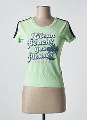 T-shirt vert STIEN EDLUND pour femme seconde vue