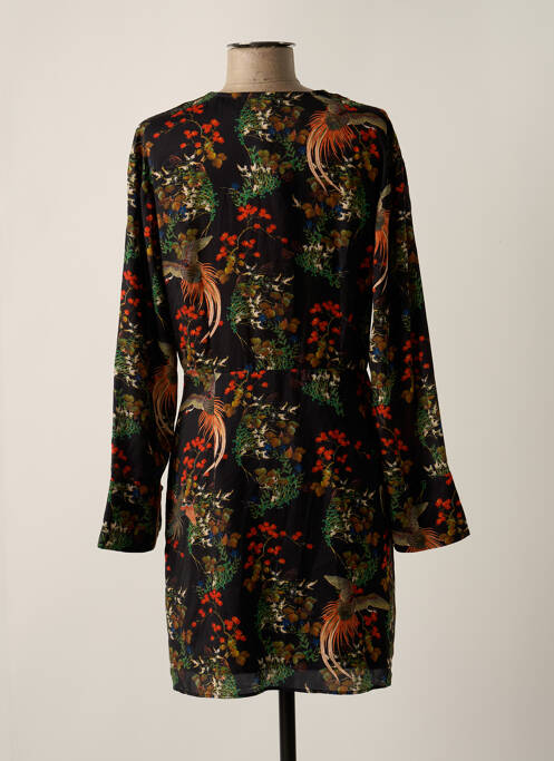 Poncho noir MANGO pour femme