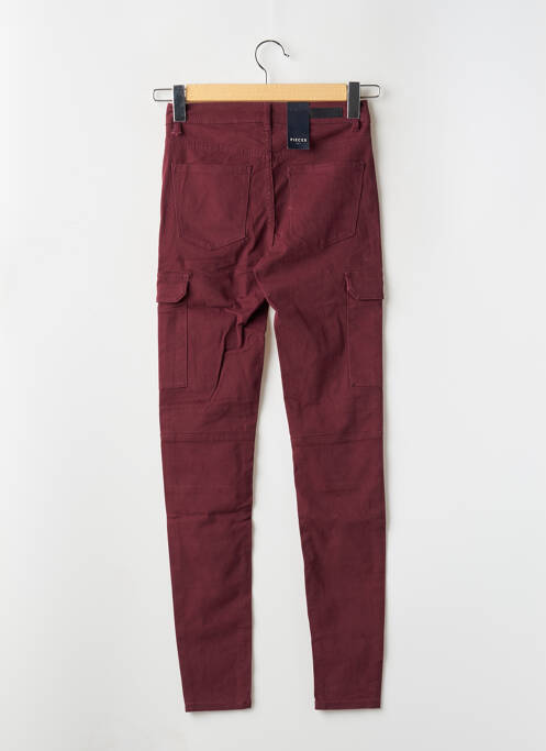 Pantalon cargo rouge PIECES pour femme