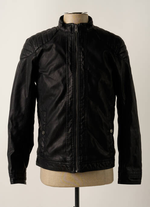 Veste simili cuir noir TOM TAILOR pour homme