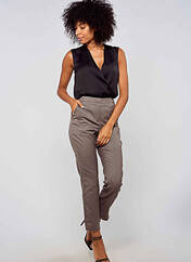 Pantalon chino marron VERO MODA pour femme seconde vue