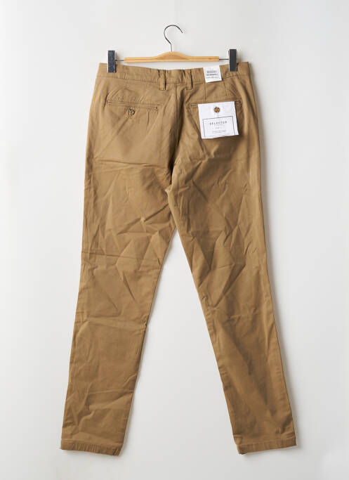 Pantalon chino marron SELECTED pour homme