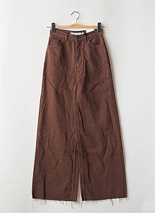 Jeans coupe large marron SUBDUED femme