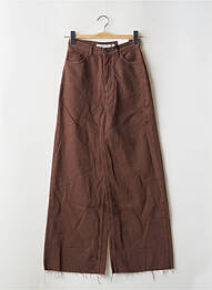 Jeans coupe large marron SUBDUED femme