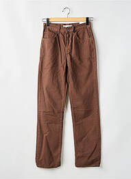 Jeans coupe droite marron SUBDUED femme