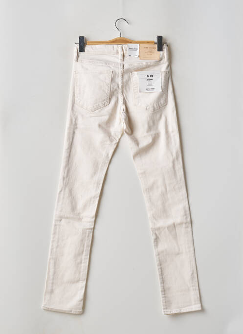 Jeans coupe slim beige JACK & JONES pour homme