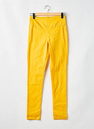 Pantalon slim jaune PIECES femme