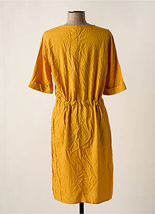 Robe mi-longue jaune JACQUELINE DE YONG femme