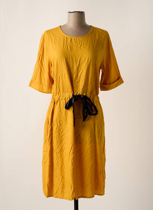 Robe mi-longue jaune JACQUELINE DE YONG pour femme