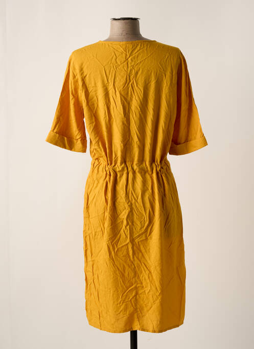 Robe mi-longue jaune JACQUELINE DE YONG pour femme