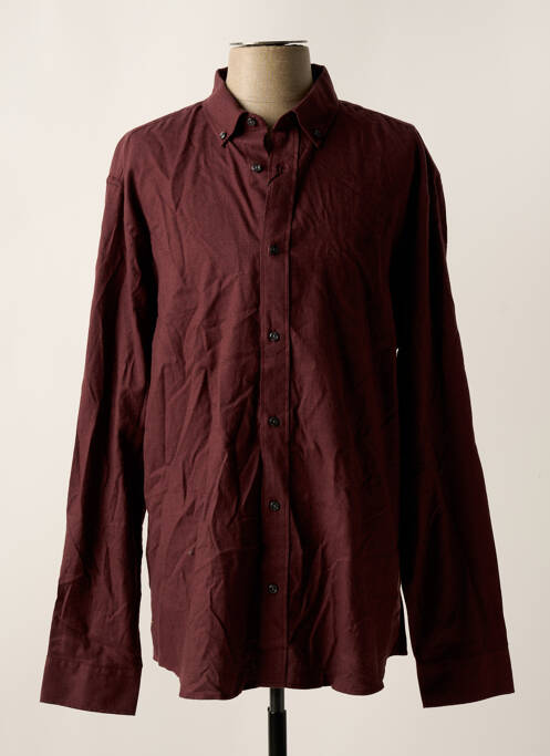 Chemise manches longues violet JACK & JONES pour homme