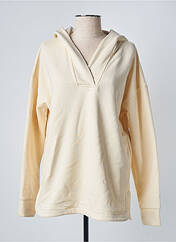 Sweat-shirt à capuche beige OPUS pour femme seconde vue