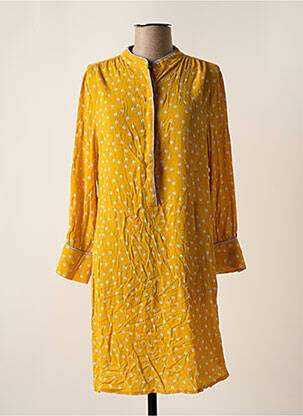 Robe courte jaune CLOUDS OF FASHION pour femme