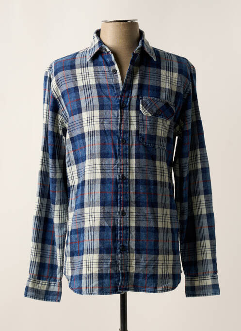 Chemise manches longues bleu JACK & JONES pour homme