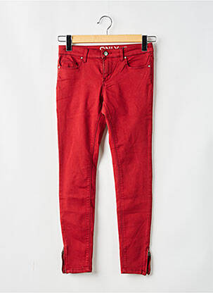 Pantalon slim rouge ONLY femme