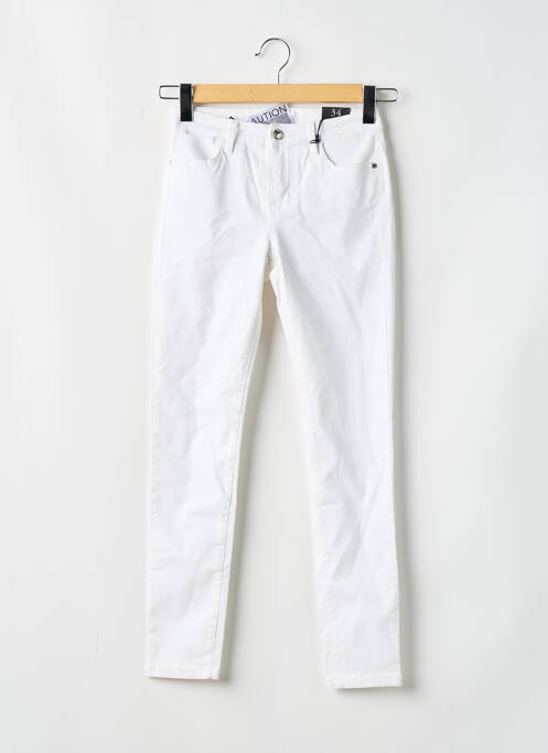 Pantalon slim blanc MANGO pour femme