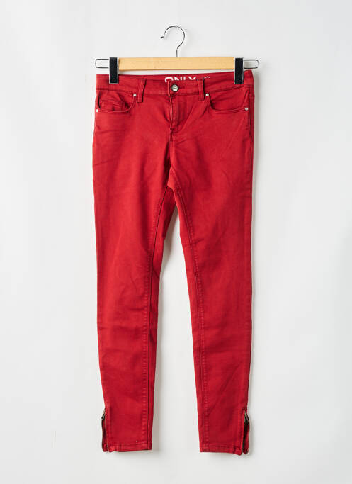 Pantalon slim rouge ONLY pour femme