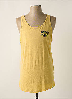 Débardeur jaune JACK & JONES homme