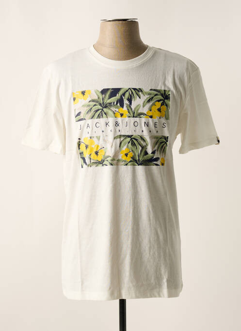 T-shirt blanc JACK & JONES pour homme