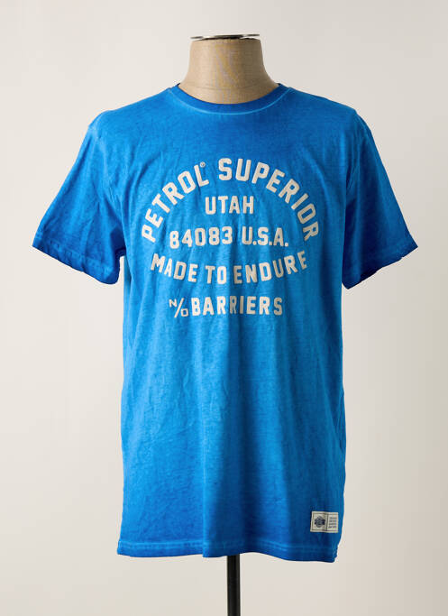 T-shirt bleu PETROL INDUSTRIES pour homme