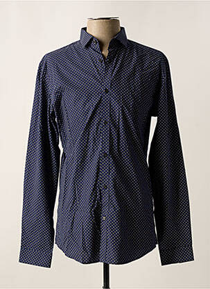 Chemise manches longues bleu JACK & JONES pour homme