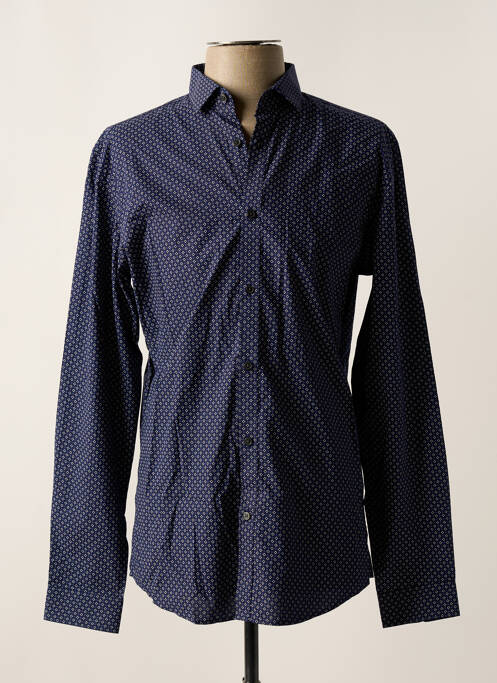 Chemise manches longues bleu JACK & JONES pour homme