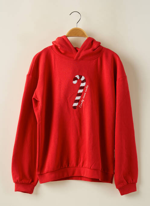 Sweat-shirt rouge ONLY pour fille