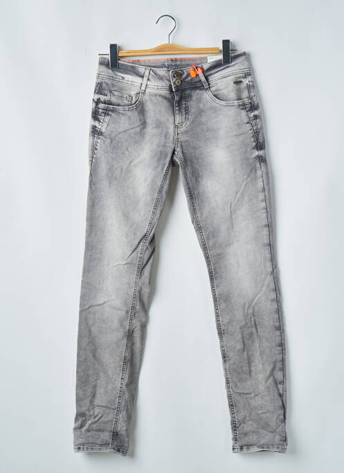 Jeans coupe slim gris STREET ONE pour femme