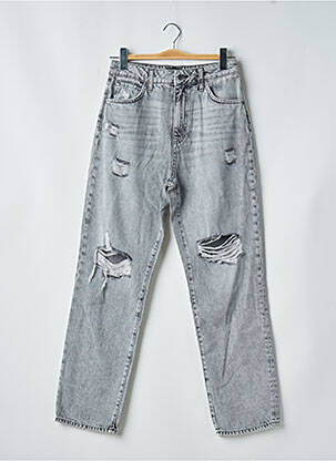 Jeans coupe droite gris SUPERDRY femme