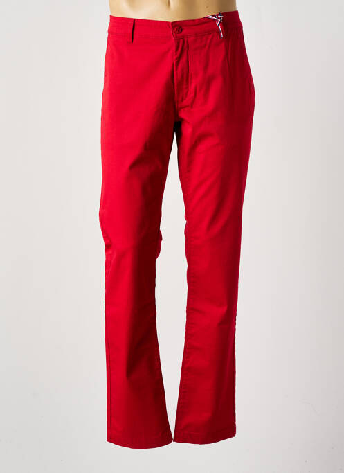 Pantalon chino rouge DELAHAYE pour homme