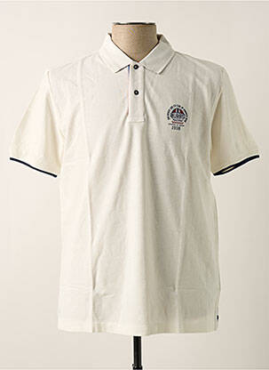 Polo blanc casse DELAHAYE pour homme