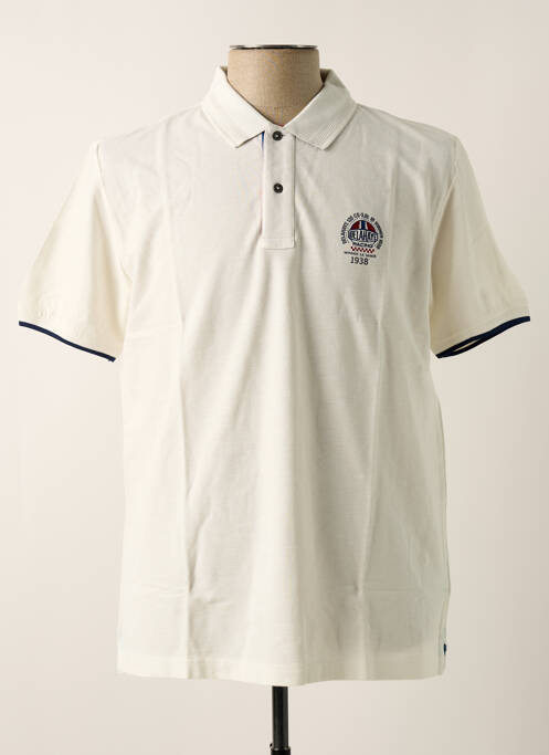 Polo blanc casse DELAHAYE pour homme