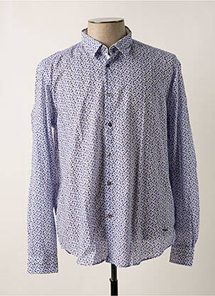 Chemise manches longues bleu DELAHAYE homme