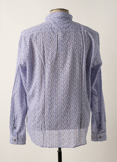 Chemise manches longues bleu DELAHAYE pour homme