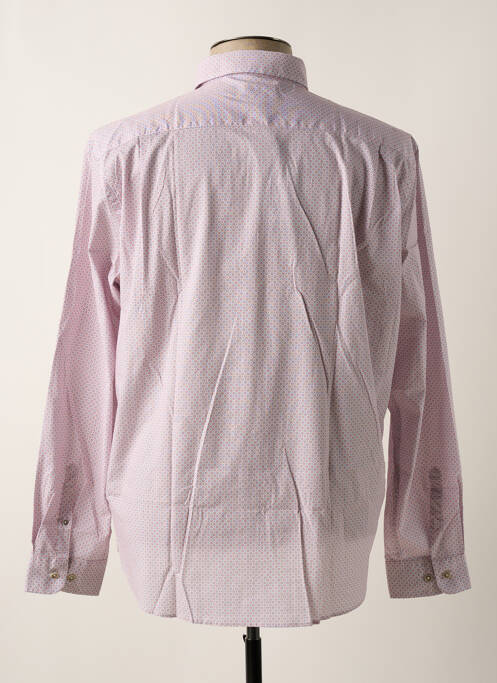 Chemise manches longues rose DELAHAYE pour homme