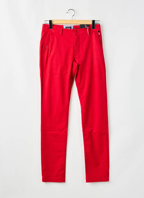 Pantalon chino rouge DELAHAYE pour homme