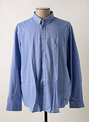Chemise manches longues bleu DELAHAYE homme