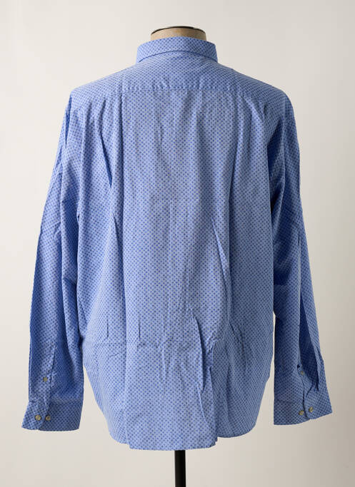 Chemise manches longues bleu DELAHAYE pour homme