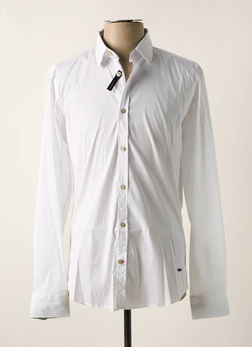 Chemise manches longues blanc DELAHAYE pour homme