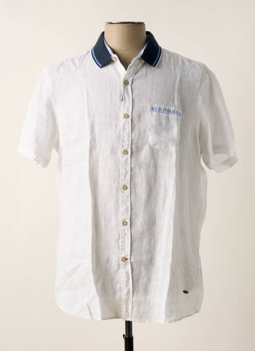 Chemise manches courtes blanc DELAHAYE pour homme