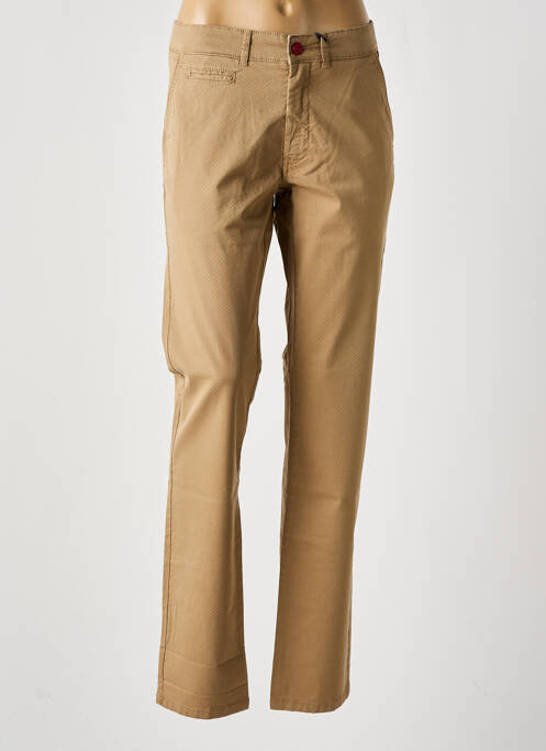 Pantalon droit beige DELAHAYE pour homme