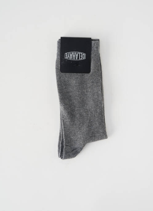 Chaussettes gris multicolore DELAHAYE pour homme